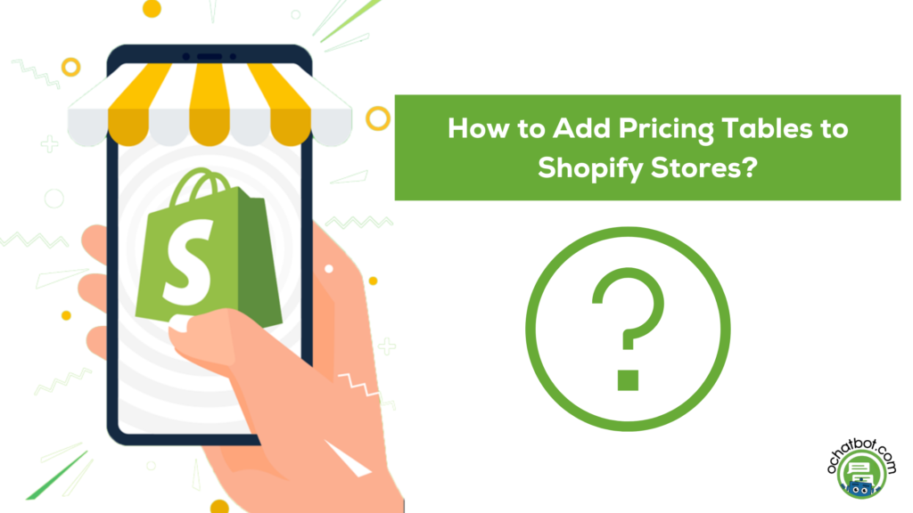 Pricing tables to Shopify stores