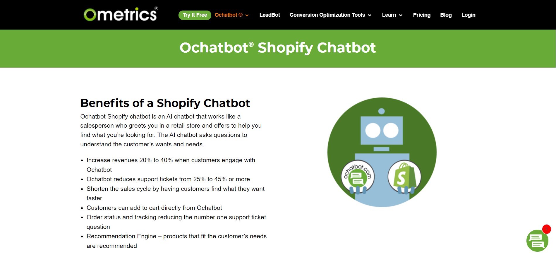 ochatbot shopify bot