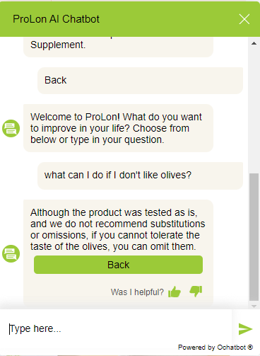 ProLon Customer Service Chatbot